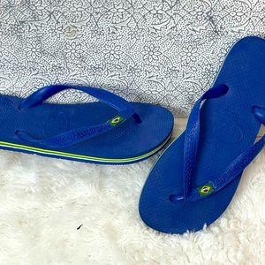 Havaianas Brazil Flip Flops Midnight Blue NWOT Size 37-38